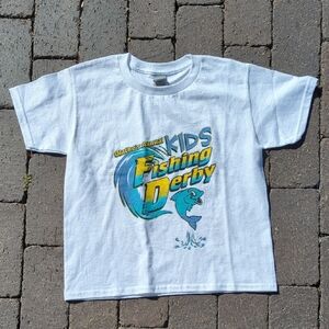 Kids Fishing Derby Shortsleeve Cotton Tee, M